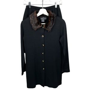 Carole Little Petite Dresses Soft Wool Blend Sweater Skirt Suit Size P/P